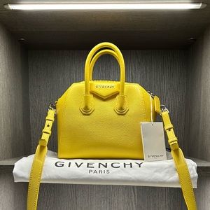 BNWT Givenchy Bright Yellow Mini Antigona Crossbody Handbag